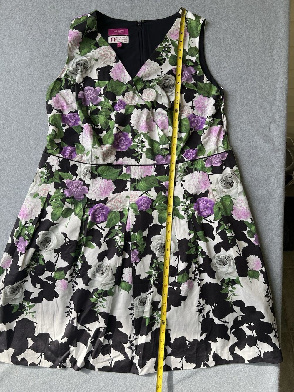 Talbots Oprah Magazine Collection Dress 18WP Petite Floral Fit Flare has Pockets